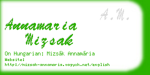 annamaria mizsak business card